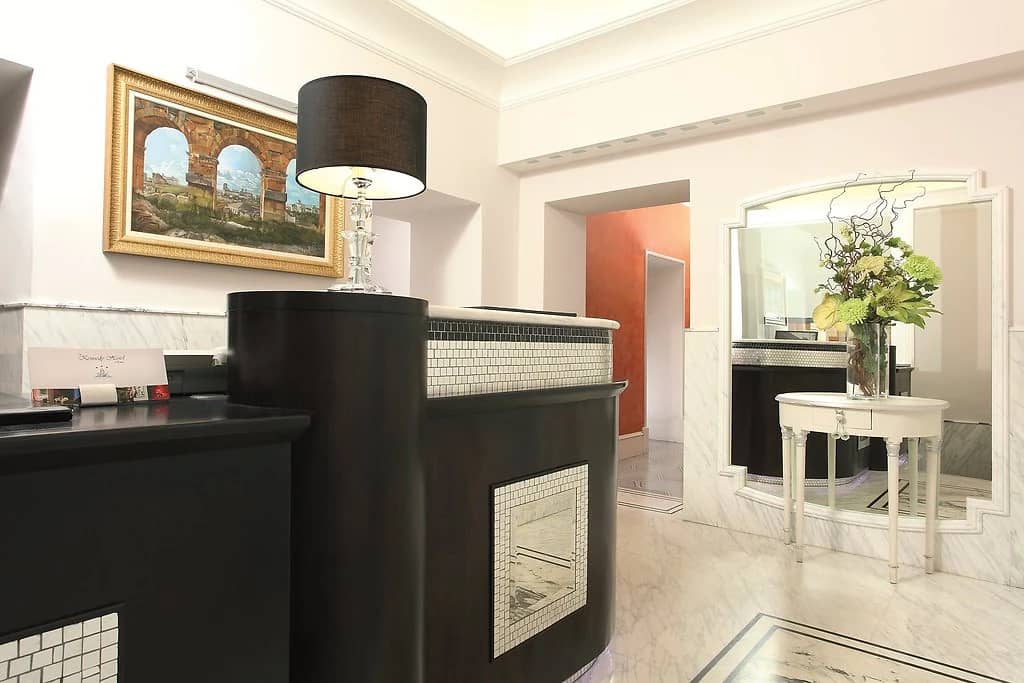 Reception, Hôtel Kennedy, Rome, Italie