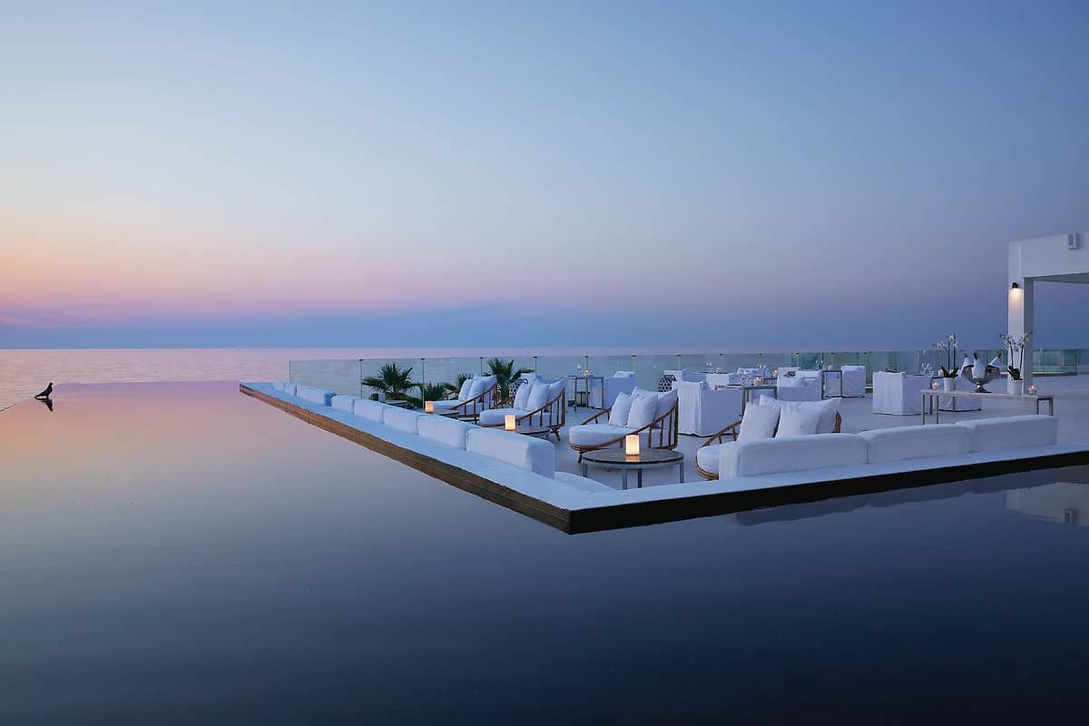 Restaurant The White, hôtel Grecotel LUXME White, Crète, Grèce