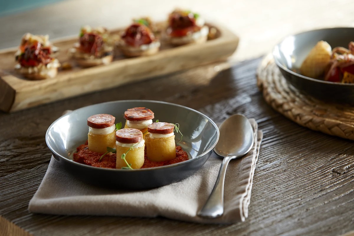 Plats servis dans le restaurant El Puerto, Porto Sani