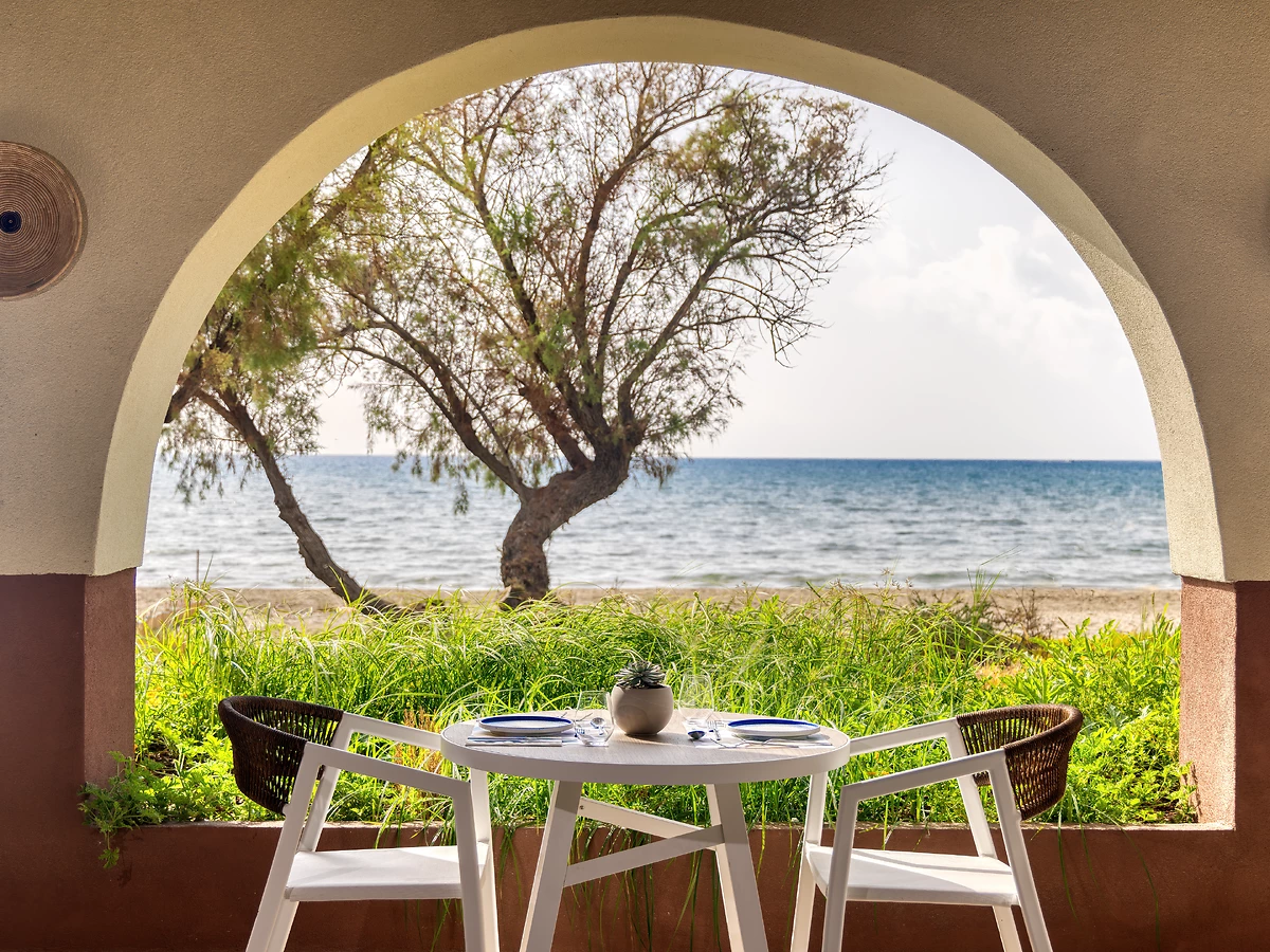 Terrasse du restaurant Meze, Domes Aulūs Zante