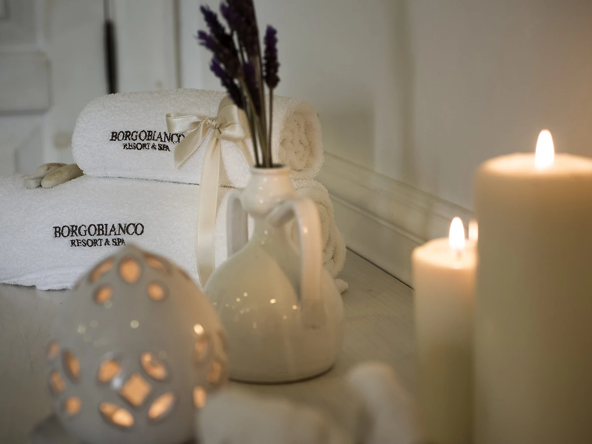 Serviettes, Spa, Borgobianco Resort & Spa, Pouilles, Italie