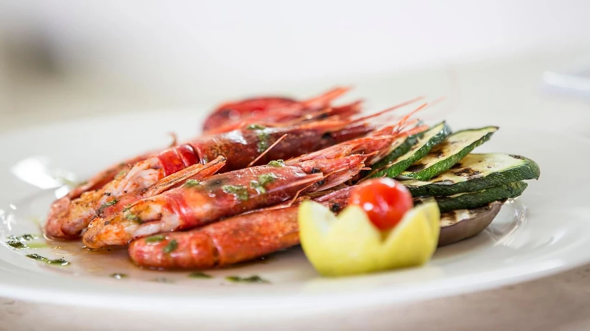 Plat servi dans l'un des restaurants de l'hôtel, Falkensteiner Resort Capo Boi