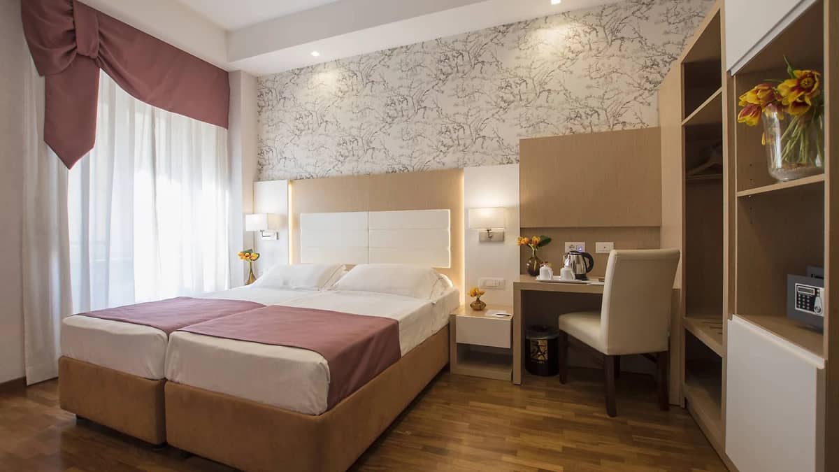 Chambre double, Diana Roof Garden, Rome, Italie