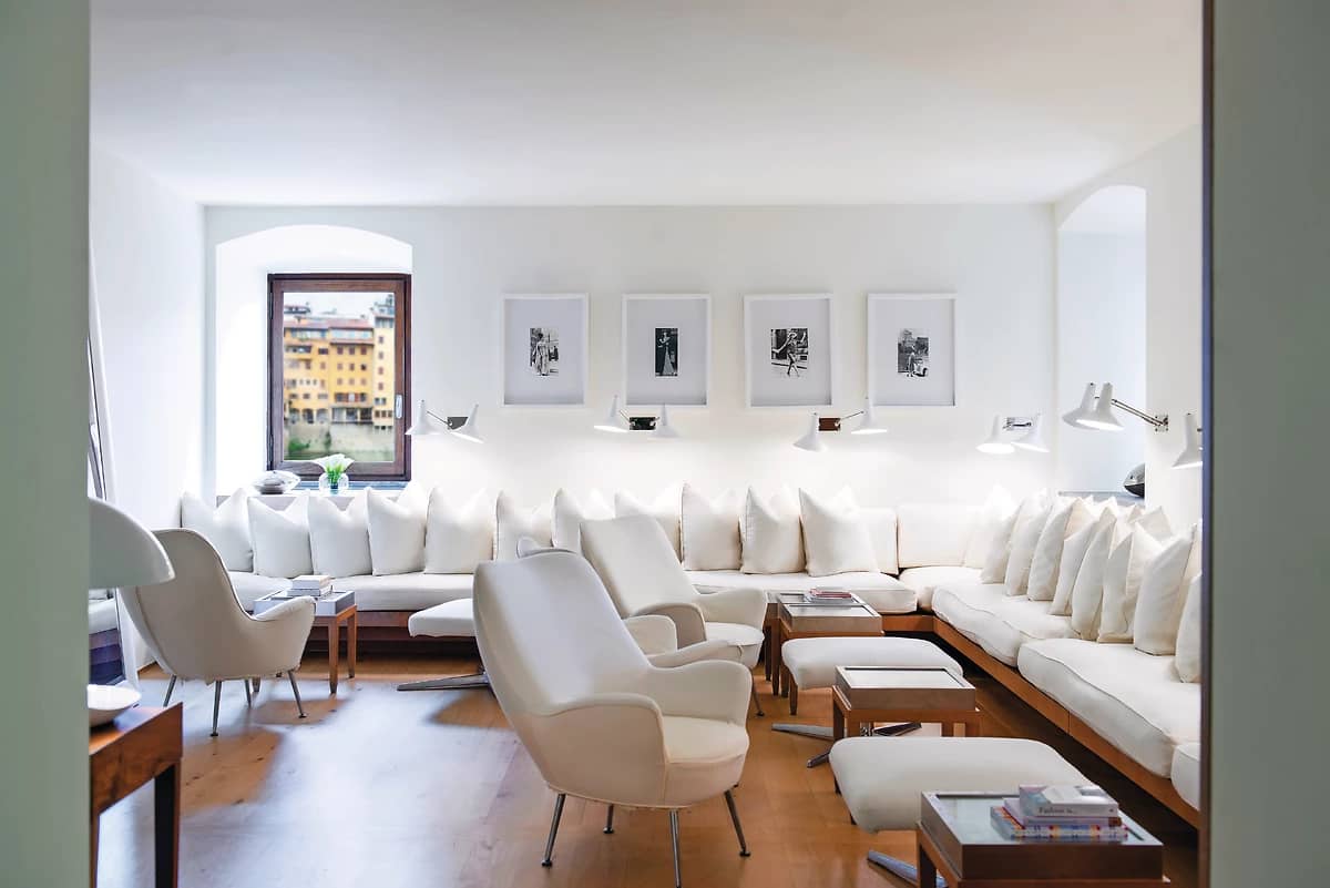 Sala Bianca, Hôtel continentale, Florence, Italie.