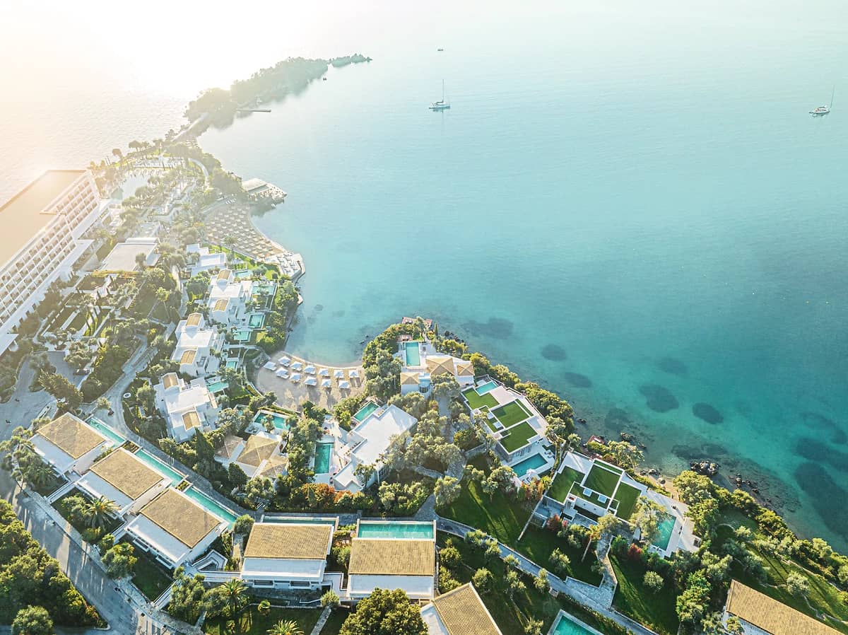 Vue aérienne de l'hôtel, Corfu Imperial, A Grecotel Resort to Live