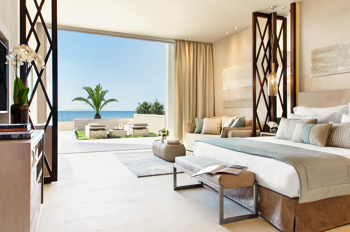 Suite deluxe famille jardin privé, front de plage