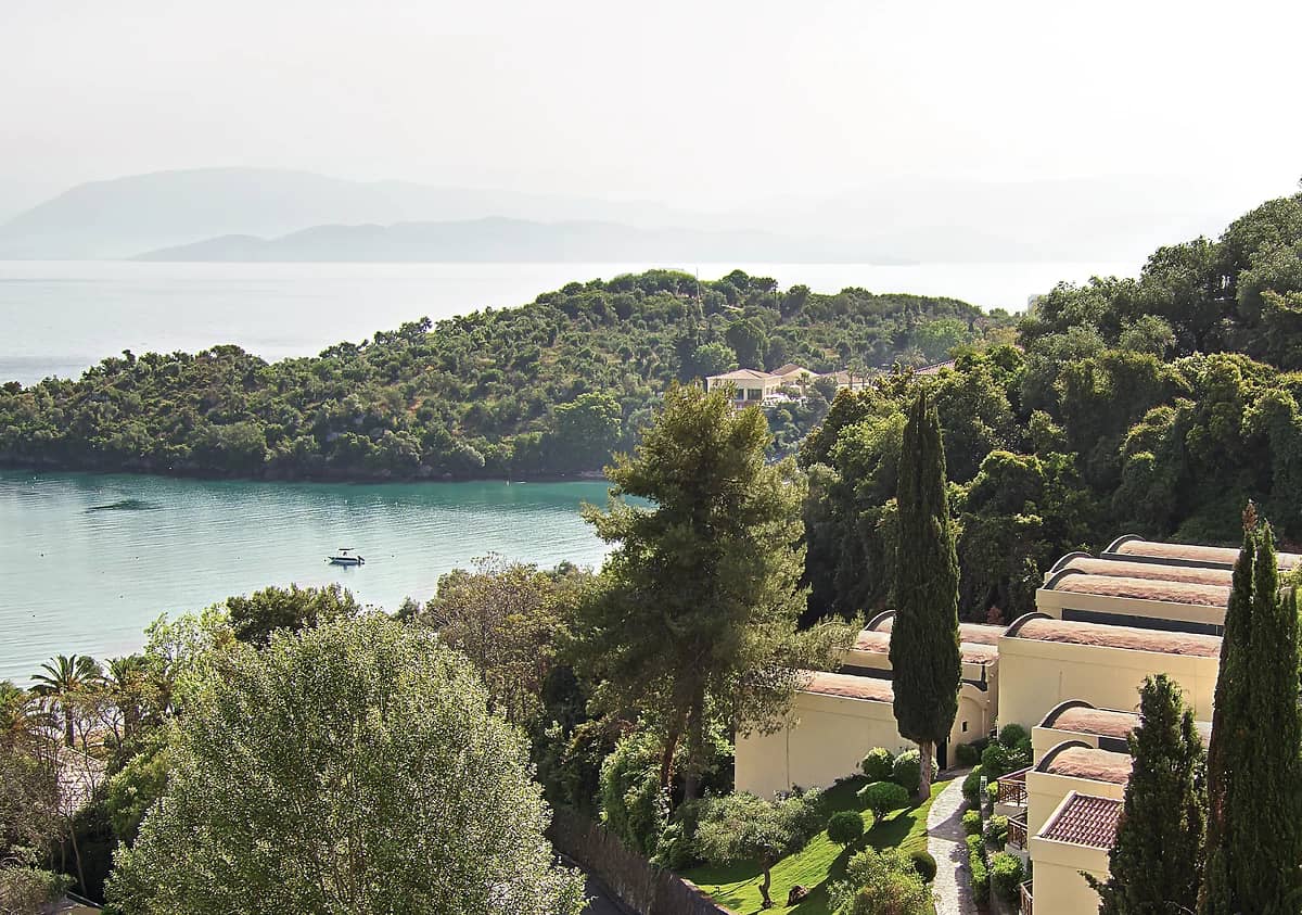 Vue depuis l'hôtel, hôtel Grecotel LUX ME Daphnila Bay Dassia