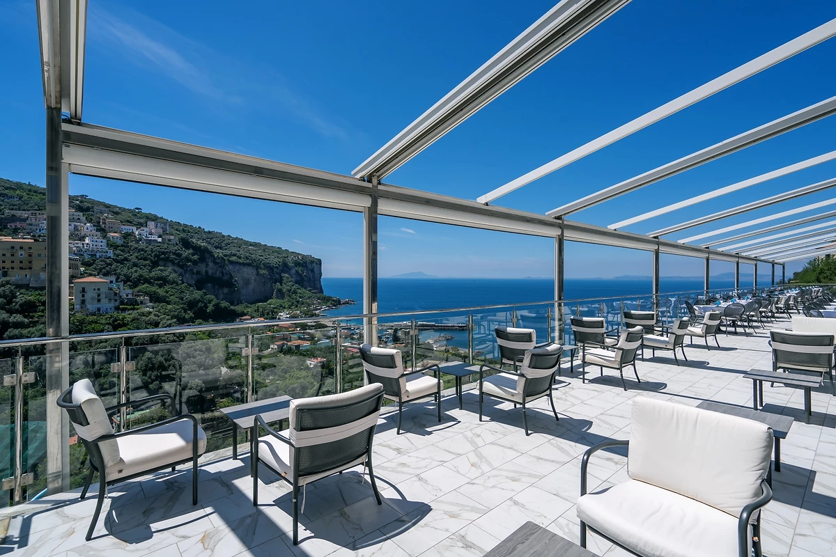 Terrasse, Vistamare, Restaurant, Hotel Mary, Sorrente, Italie