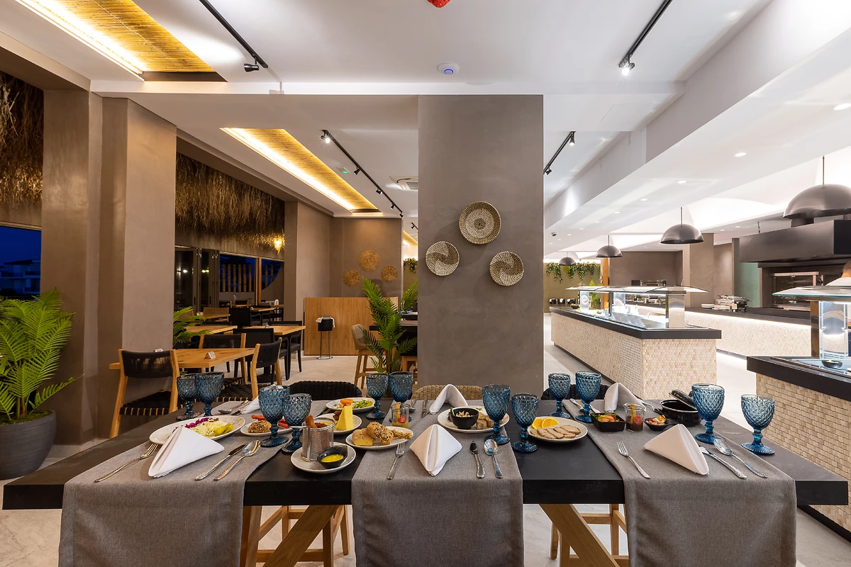 Restaurant principal, Eliros Mare, Crète, Grèce