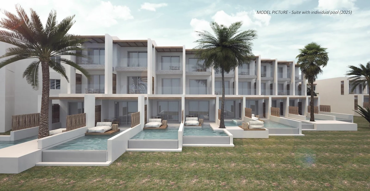 Suite piscine individuelle vue jardin