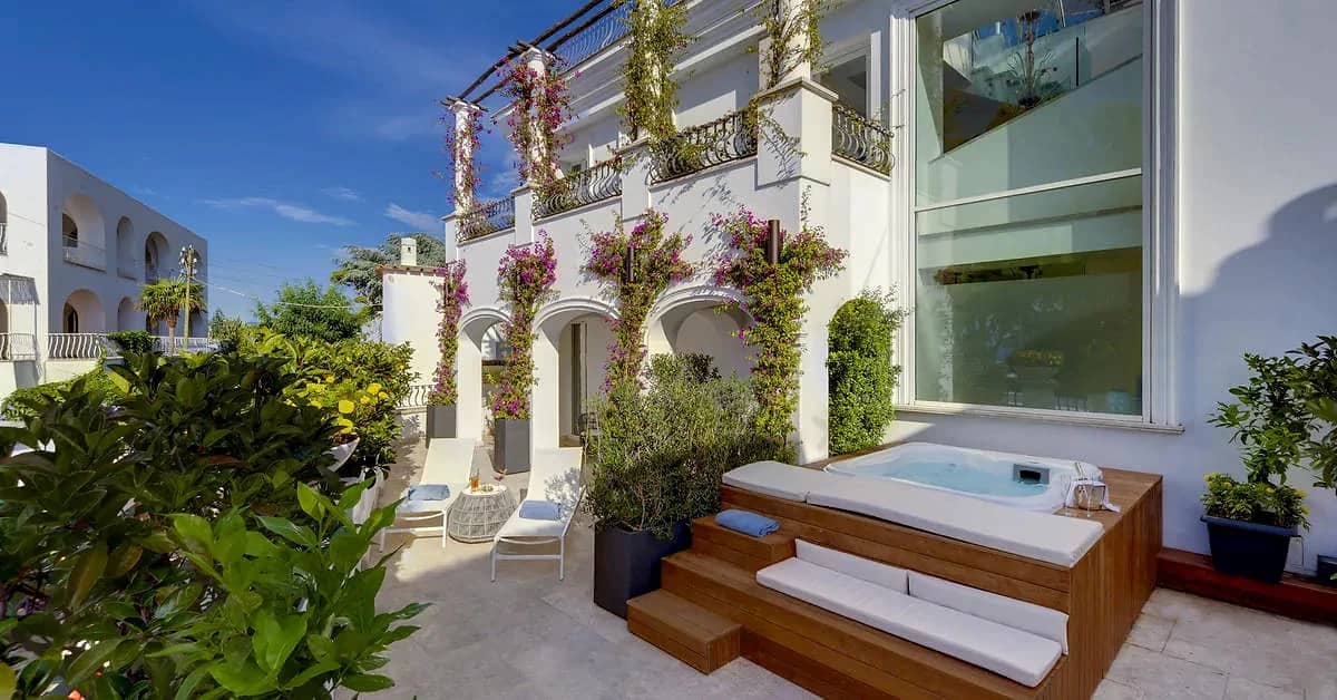 Terrasse chambre, Hotel Villa Blu, Sorrente, Italie