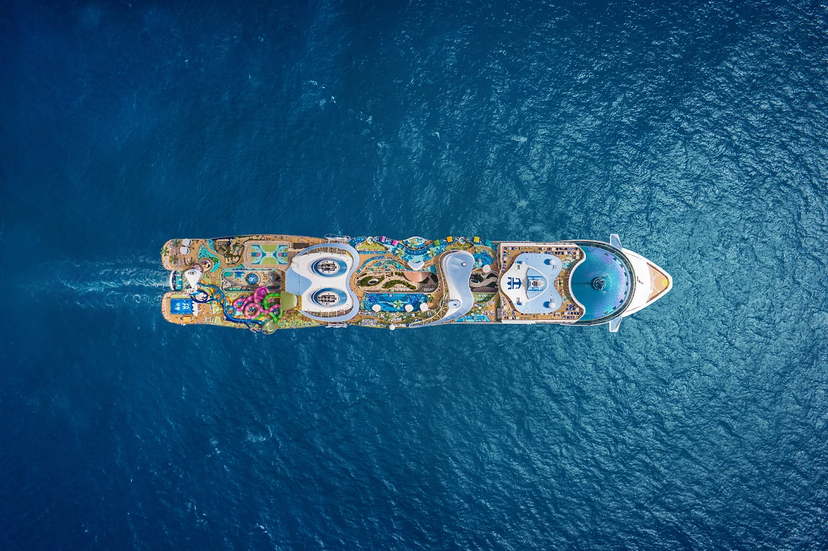 Vue aérienne du bateau, Legend of the Seas