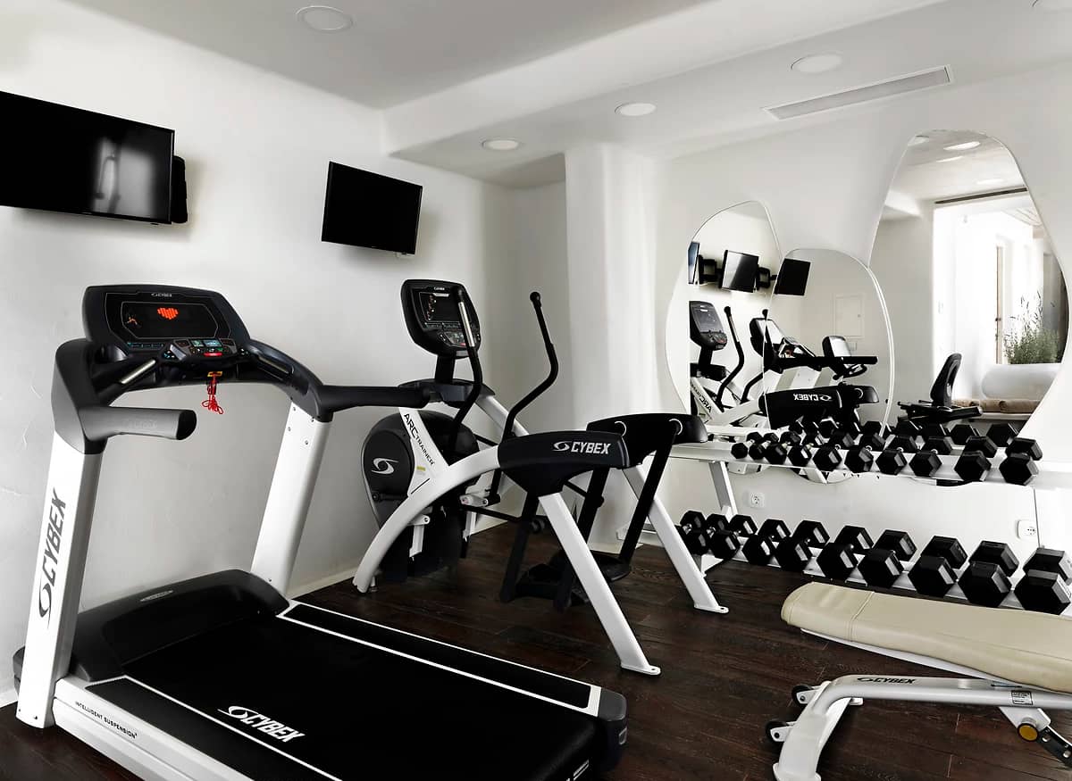 Salle de sport, Kove Mykonos, Cyclades, Grèce