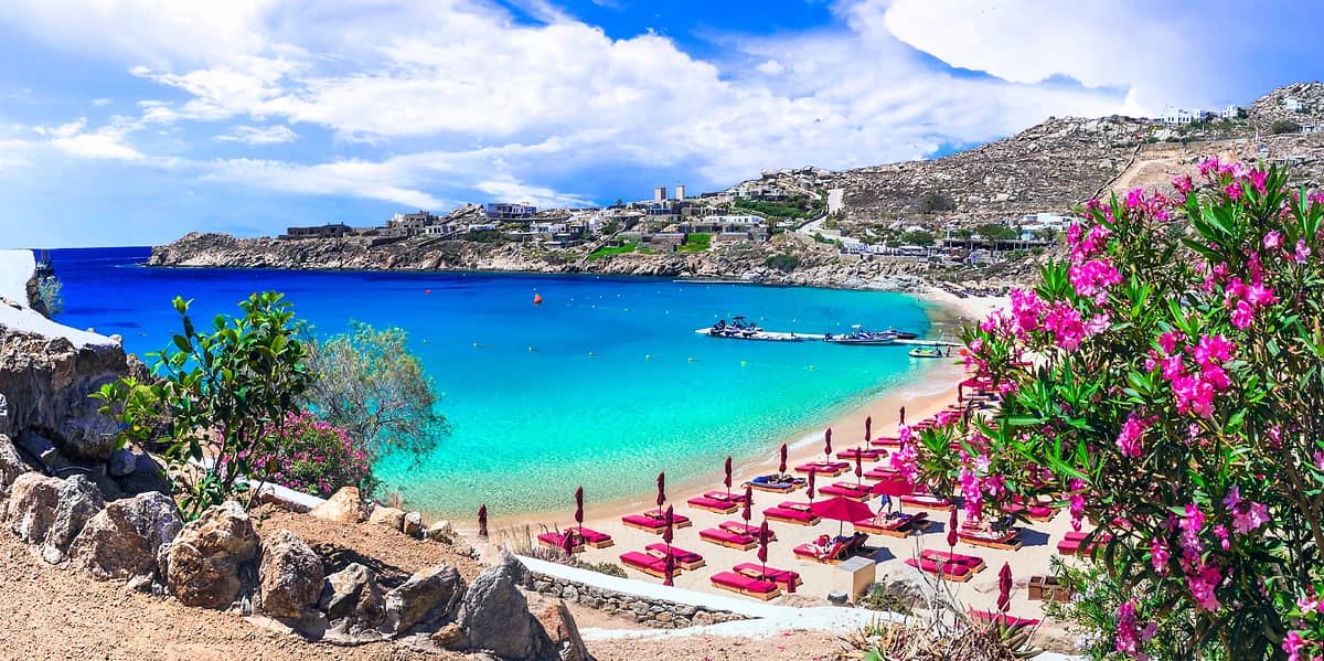 Paradise Beach, Mykonos, Cyclades, Grèce