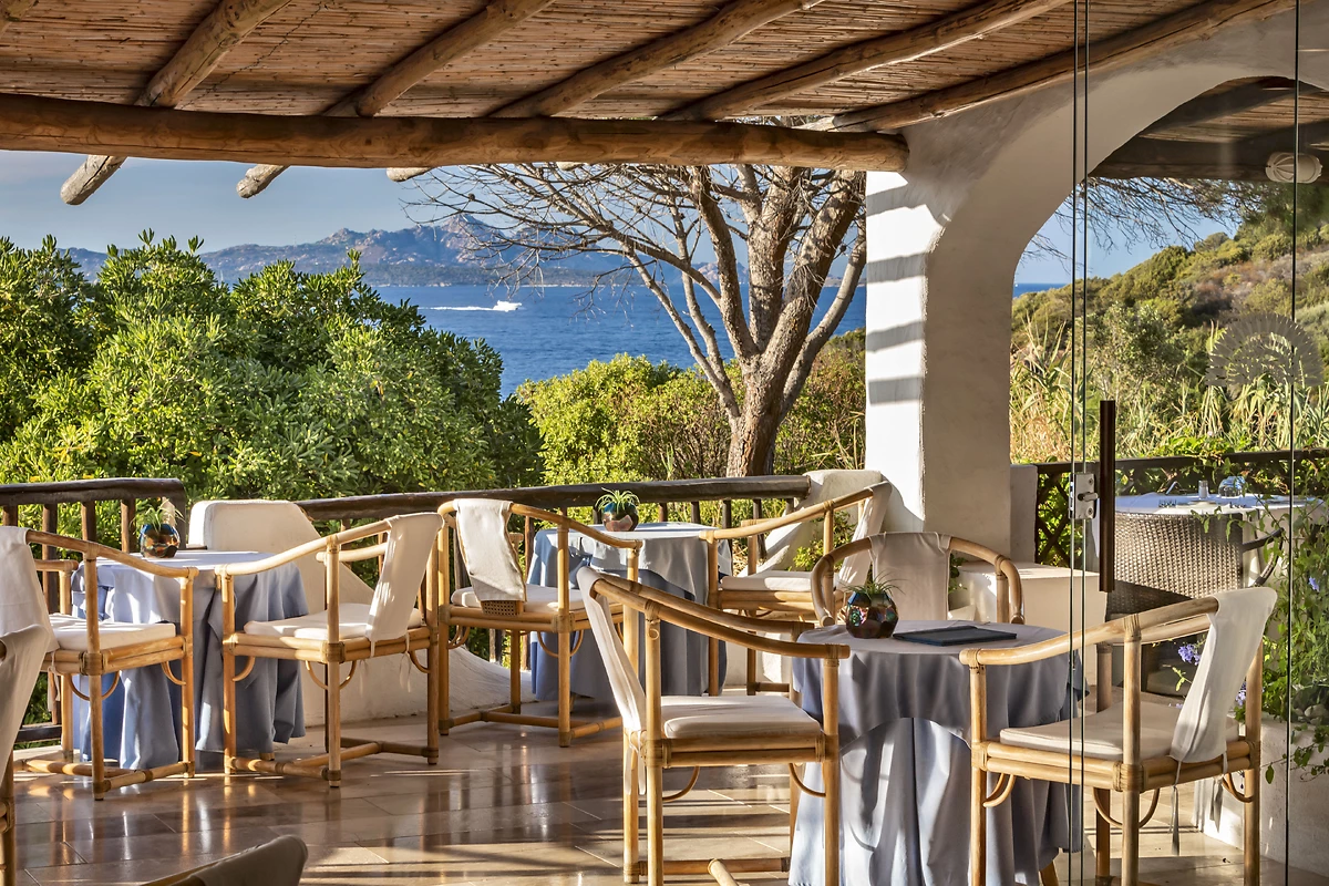 Terrasse du restaurant de l'hôtel, hôtel La Bisaccia