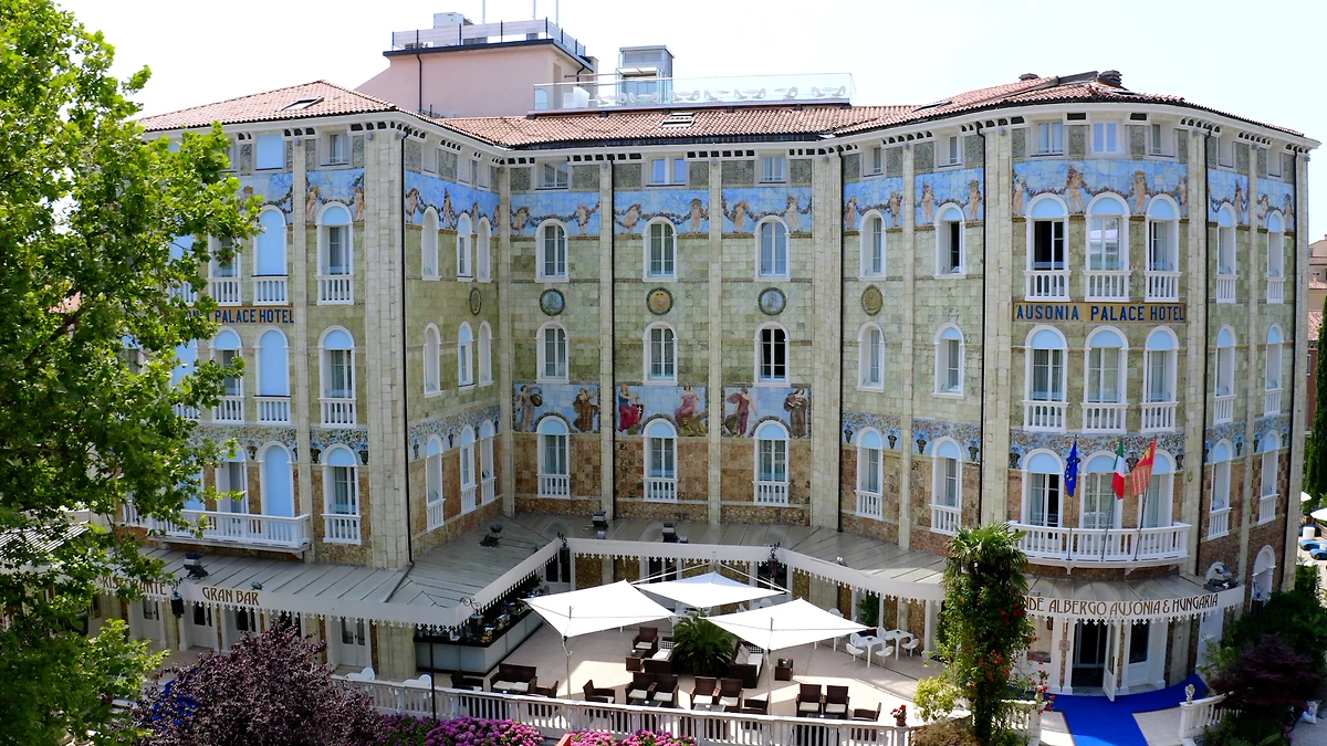 Vue extérieure, Hotel Ausonia Hungaria, Lido, Venise, Italie