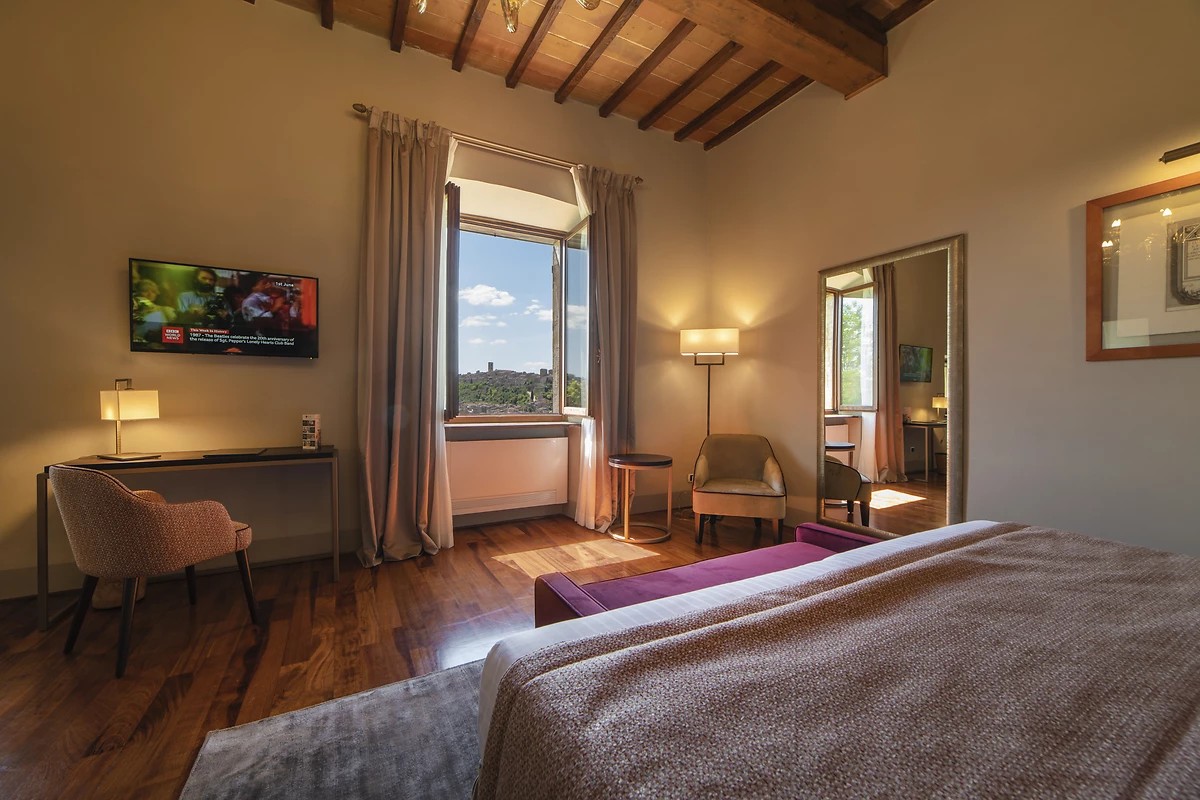 Chambre, Relais Della Rovere, Toscane, Italie