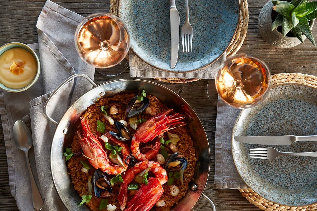 Plat servis au restaurant El Puerto, Porto Sani