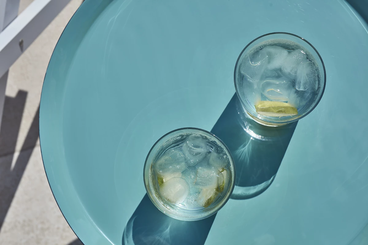 Rafraîchissement, Aquablue Hotel, santorin, Grèce.