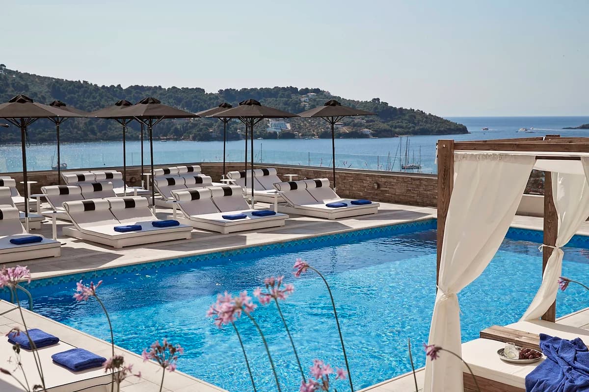 Piscine, Skiathos Living, Grèce