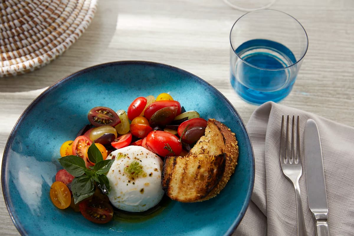 Plat servis dans l'un des restaurants de l'hôtel, Sani Dunes