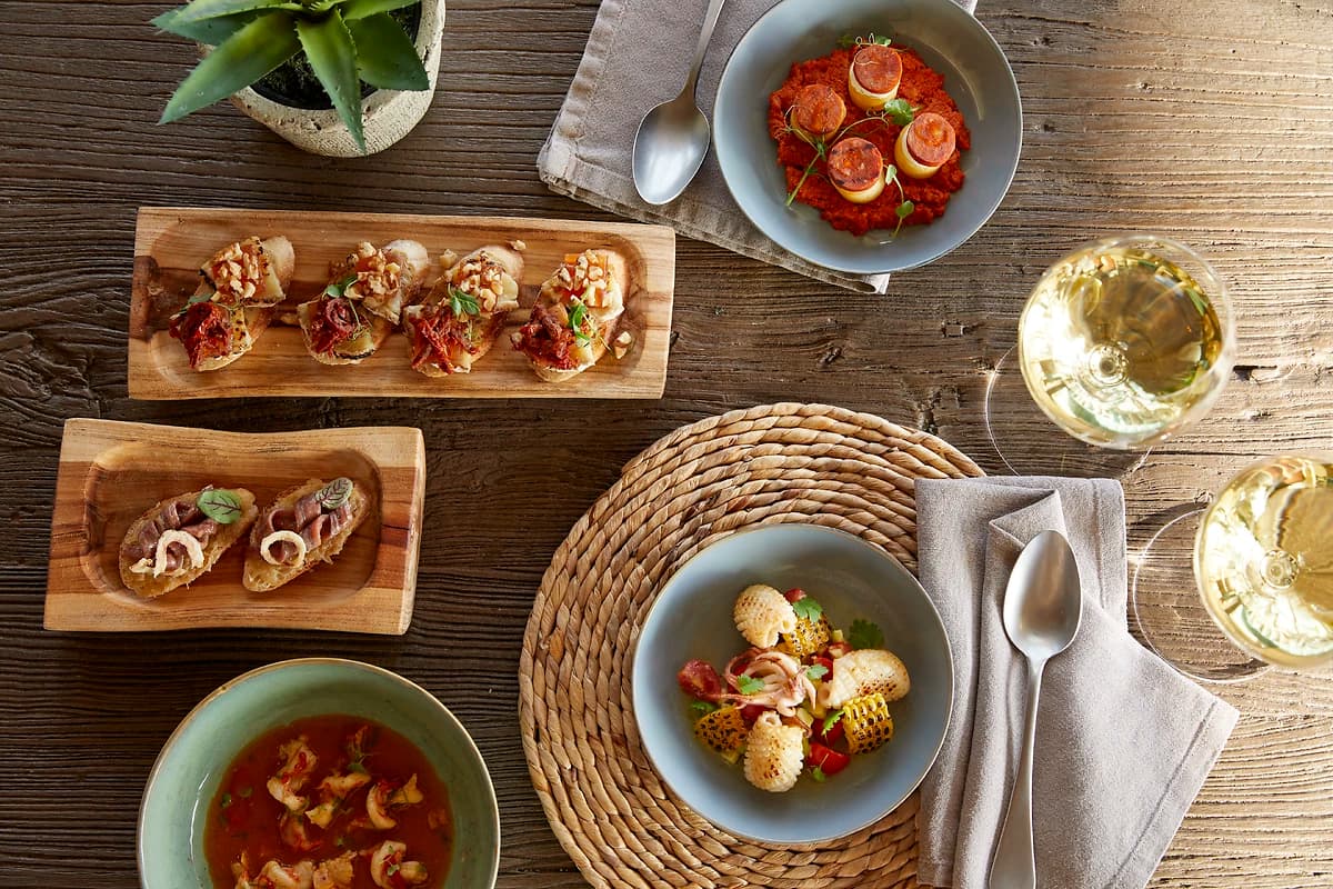 Plats servis au restaurant El Puerto, Porto Sani