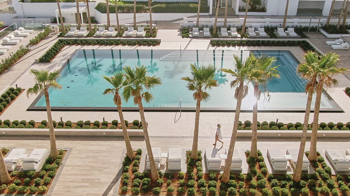 Piscine de l'hôtel, hôtel Grecotel LUXME White, Crète, Grèce