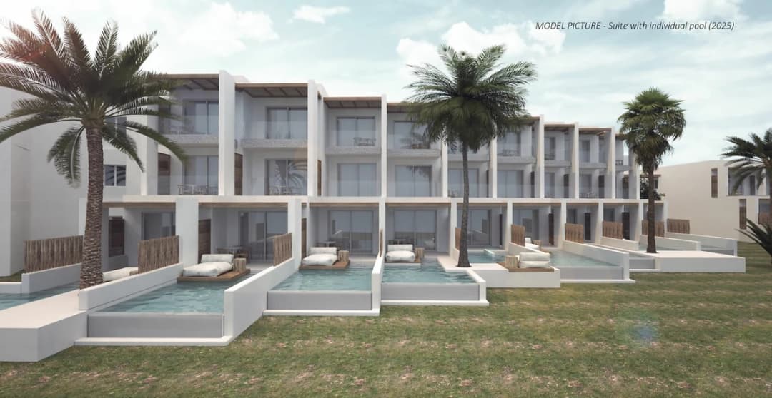 Suite piscine individuelle vue jardin