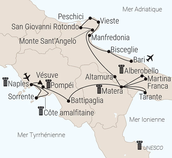 Carte du voyage
