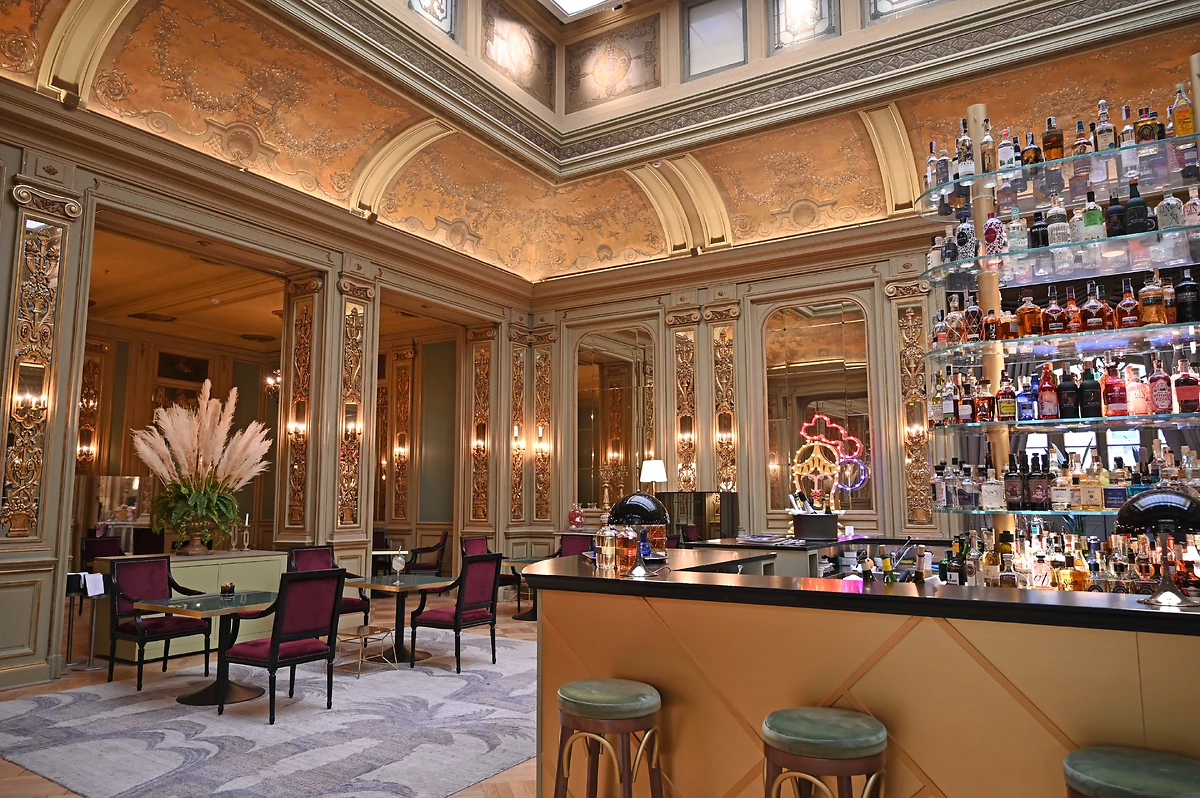 Bar, Grand Hotel et des Palmes, Sicile, Italie