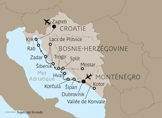 Carte du voyage