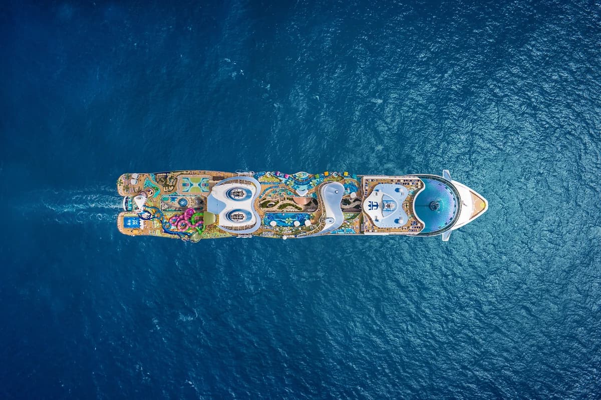 Vue aérienne du bateau, Legend of the Seas