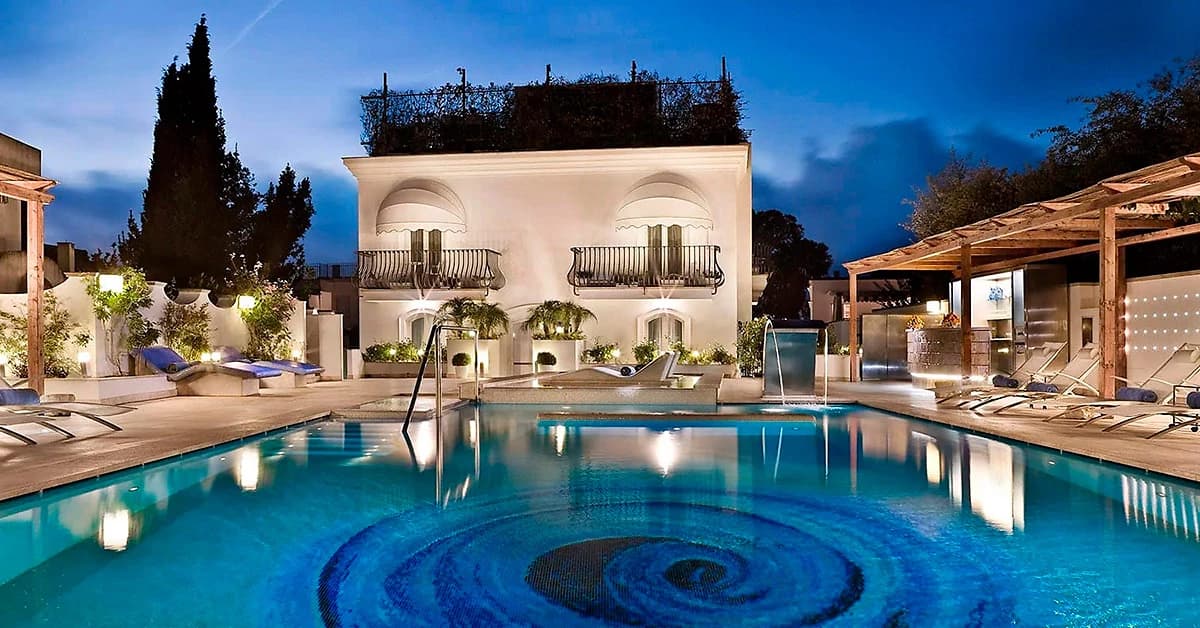 Piscine, Hotel Villa Blu, Sorrente, Italie