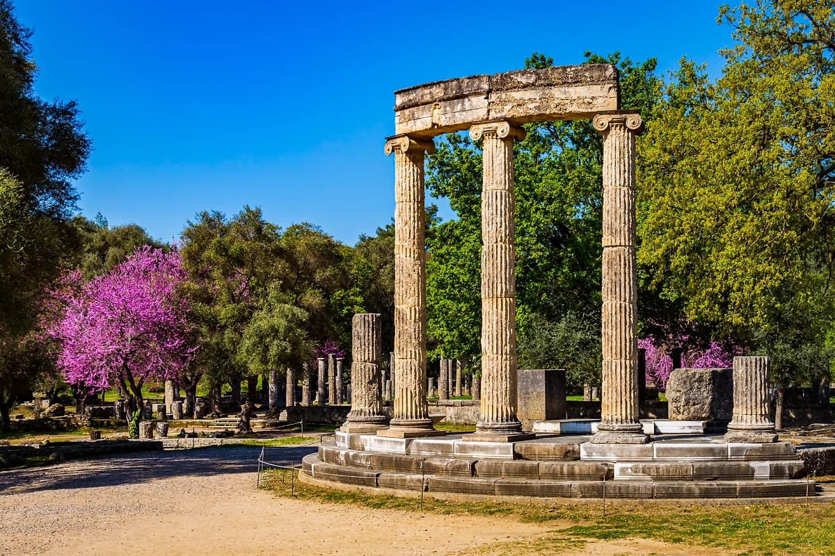 Ruines, Olympie, Péloponnèse, Grèce