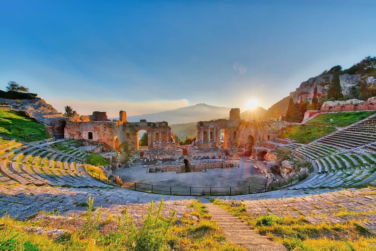 Théâtre antique, Taormine, Sicile, Italie