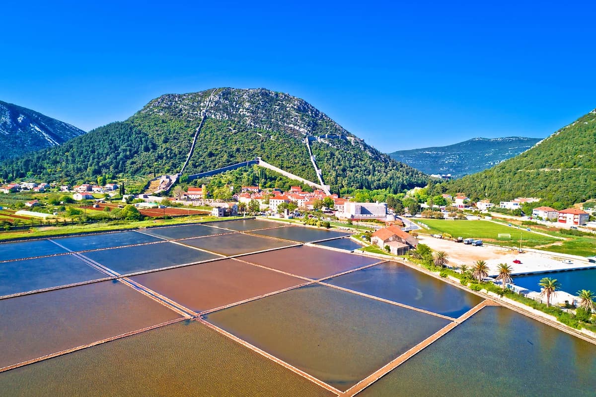 Marais salants, Ston, Péninsule de Pelješac