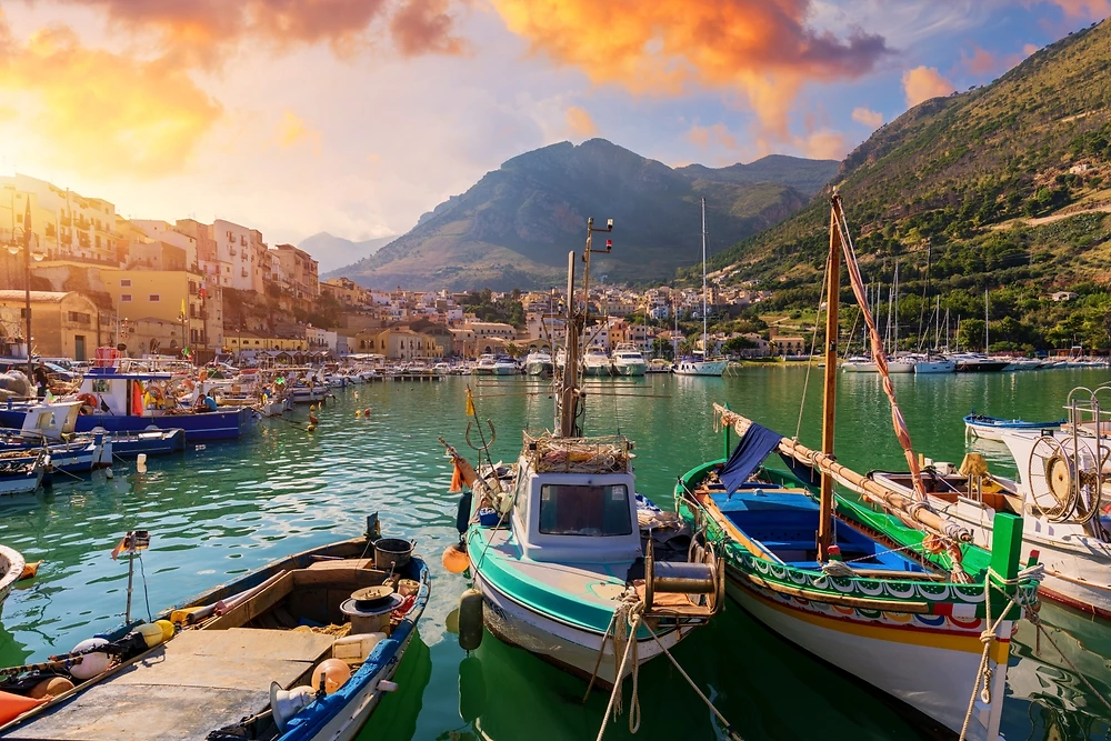 Ville de Castellammare del Golfo, Trapani, Sicile, Italie