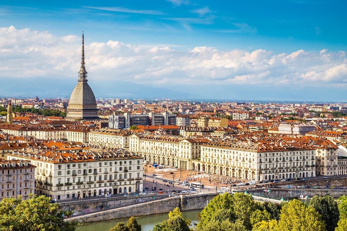 Vue sur le centre-ville de Turin