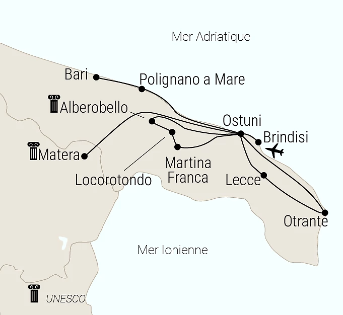 Carte du voyage