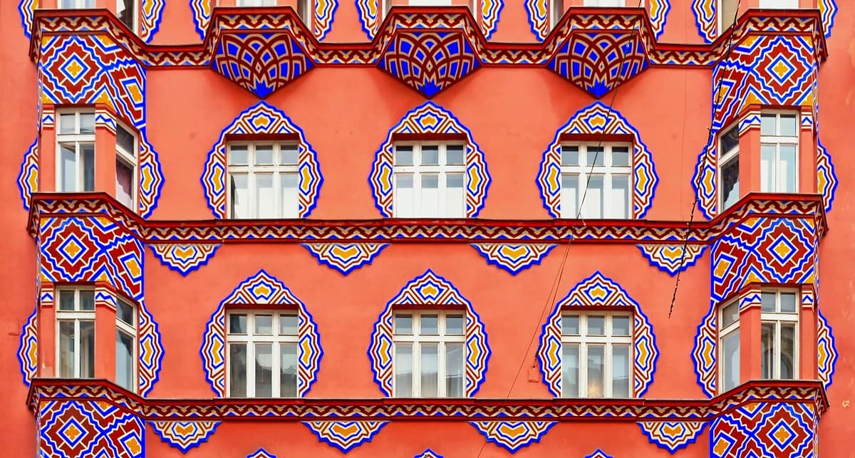 Détail de la maison Vurnik, Ljubljana, Slovénie