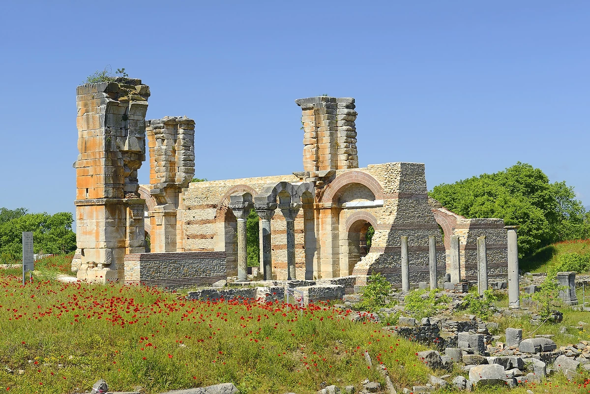 Ruines antiques dans la zone archéologique de Philippi (UNESCO), Grèce