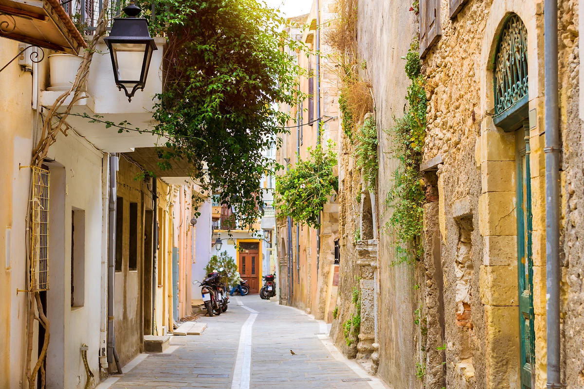 Rues de la ville de Réthymnon, Crète, Grèce