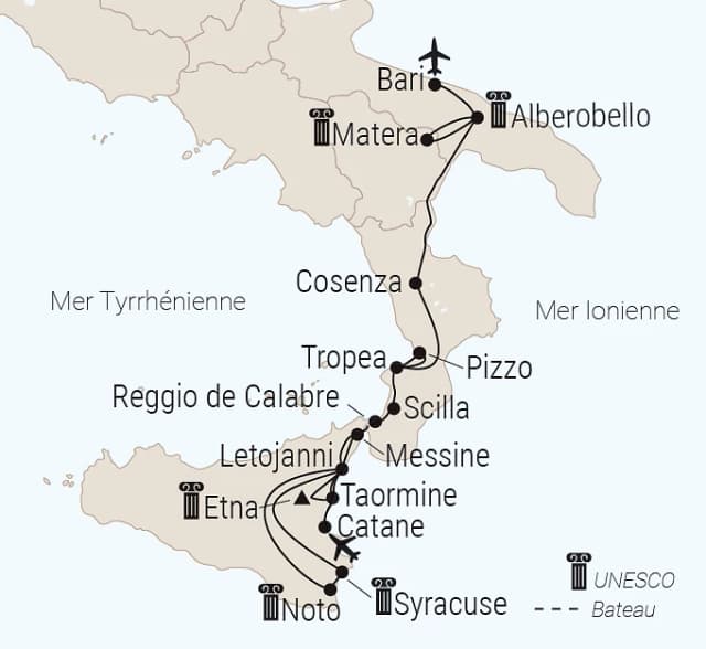 Carte du voyage