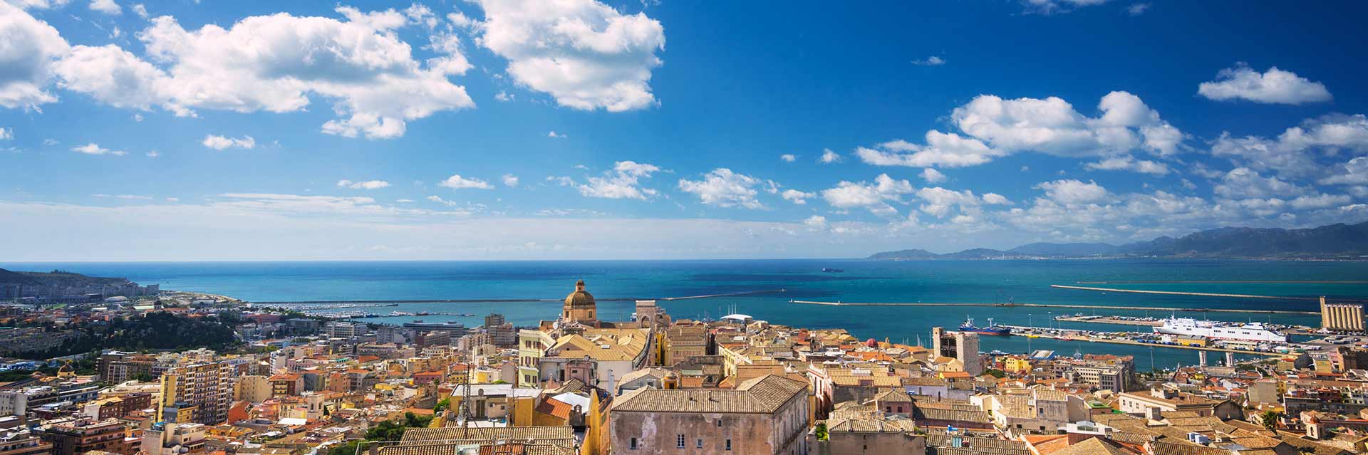 Vue aérienne, Cagliari, Sardaigne, Italie