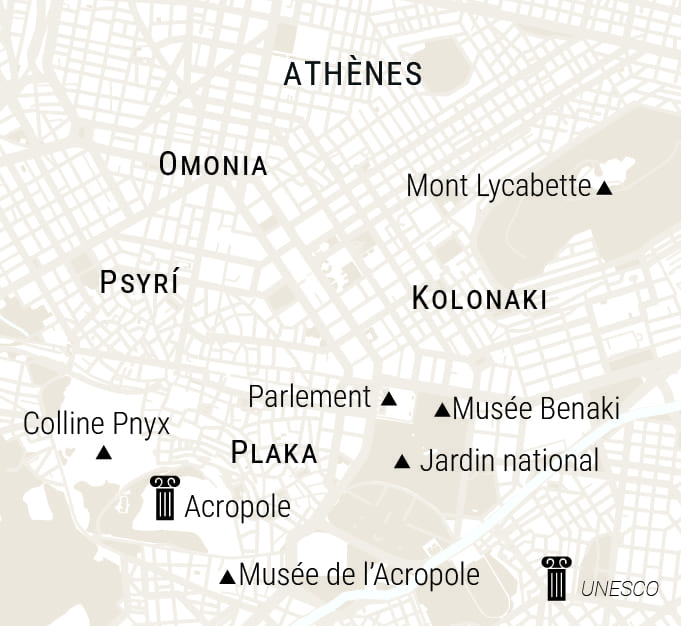 carte athènes