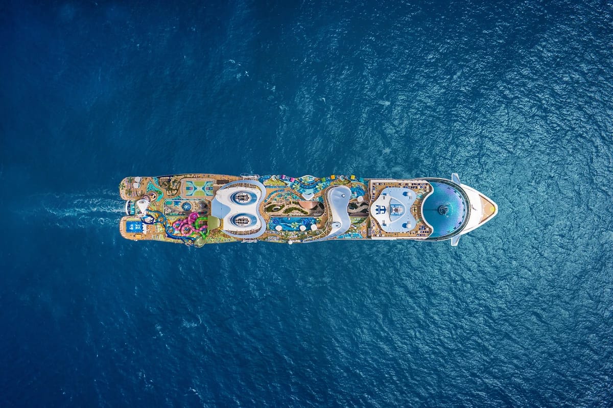 Vue aérienne du bateau, Legend of the Seas