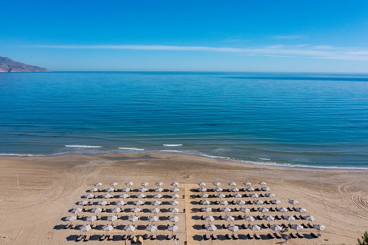 Plage de l'hôtel, Eliros Mare Hotel, Crète, Grèce