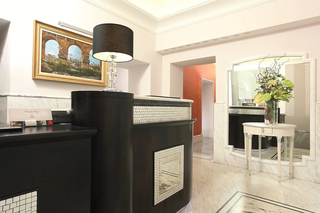 Reception, Hôtel Kennedy, Rome, Italie