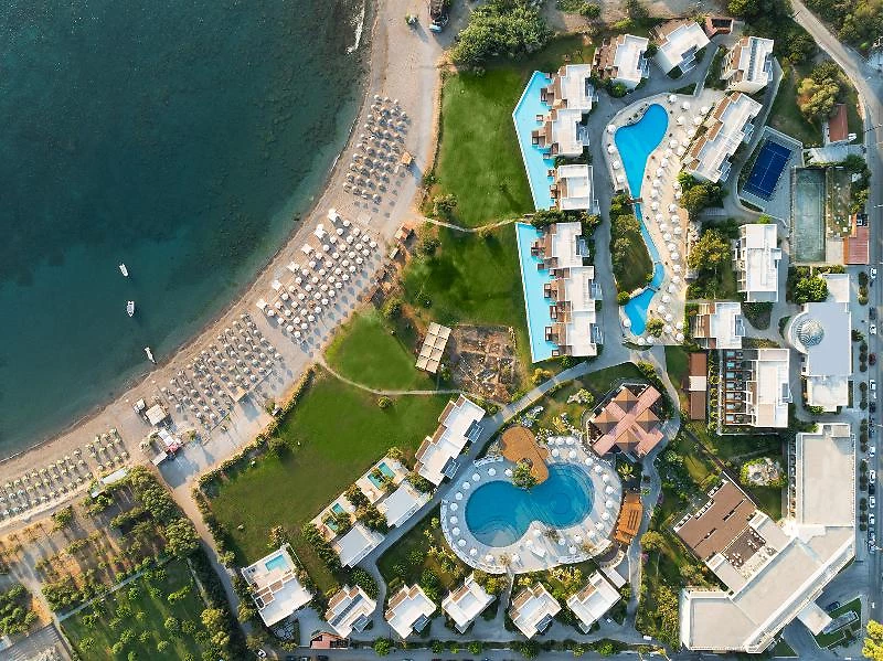 Vue aérienne de l'hôtel, Sentido Port Royal Villas & Spa, Rhodes, île du Dodécanèse, Grèce
