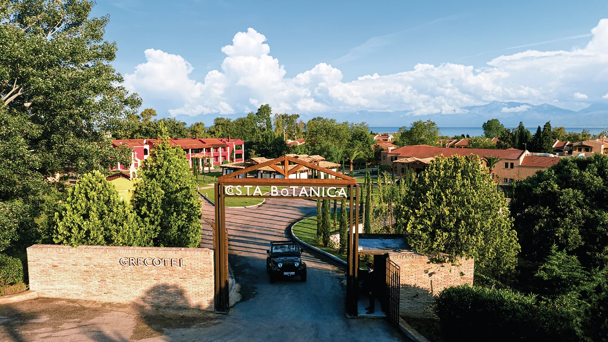 Entrée de l'hôtel, Grecotel LUX ME Costa Botanica, Corfou, Grèce